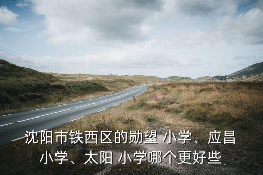  沈阳市铁西区的勋望 小学、应昌 小学、太阳 小学哪个更好些