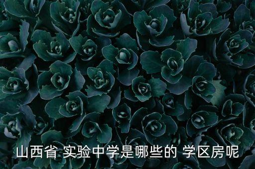 山西省 实验中学是哪些的 学区房呢