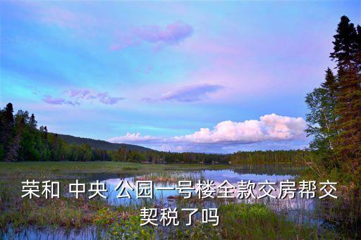 荣和 中央 公园一号楼全款交房帮交契税了吗