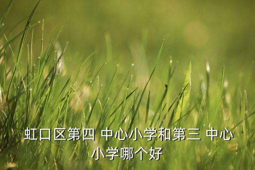 虹口区第四 中心小学和第三 中心小学哪个好