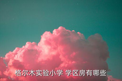 格尔木实验小学 学区房有哪些
