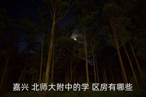嘉兴 北师大附中的学 区房有哪些