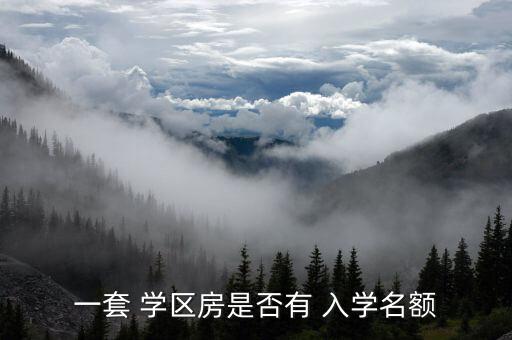 一套 学区房是否有 入学名额