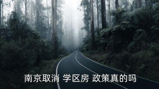  南京取消 学区房 政策真的吗