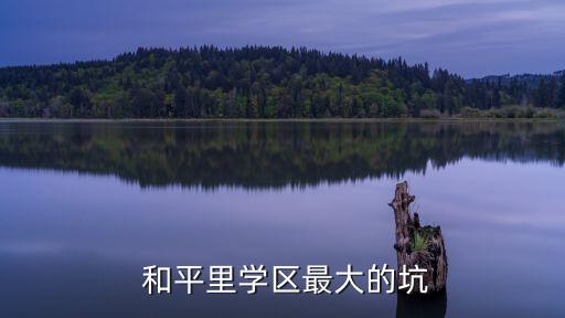  和平里学区最大的坑
