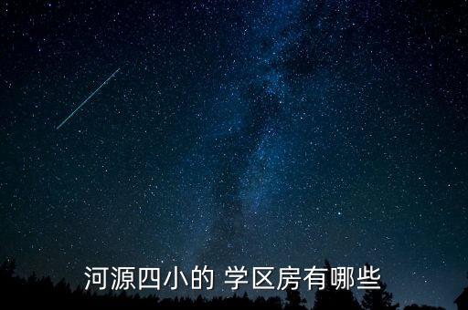 河源四小的 学区房有哪些