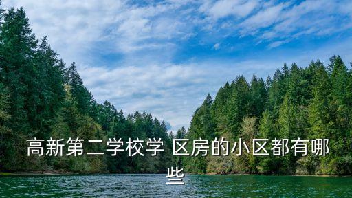  高新第二学校学 区房的小区都有哪些