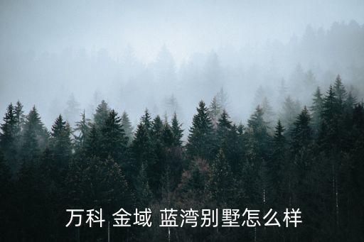  万科 金域 蓝湾别墅怎么样