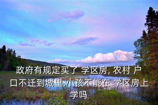 学区房 但户口在农村