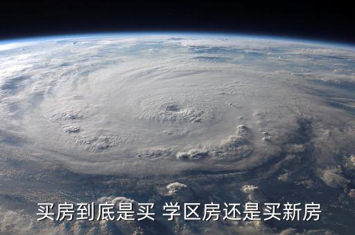  买房到底是买 学区房还是买新房