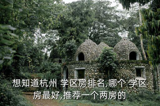 想知道杭州 学区房排名,哪个 学区房最好,推荐一个两房的