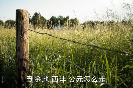 到金地 西沣 公元怎么走