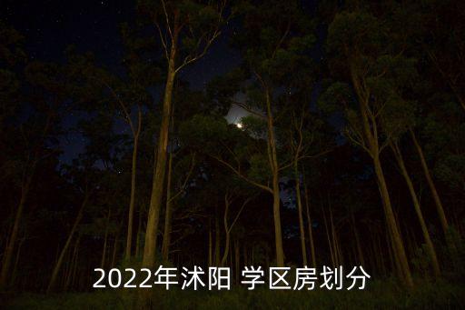 2022年沭阳 学区房划分