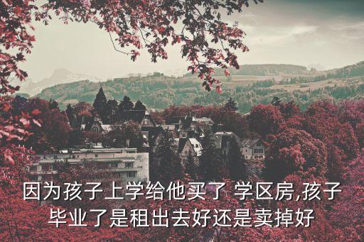 因为孩子上学给他买了 学区房,孩子毕业了是租出去好还是卖掉好