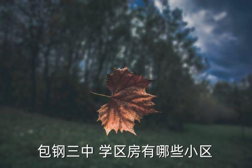 包钢三中 学区房有哪些小区