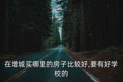 在增城买哪里的房子比较好,要有好学校的