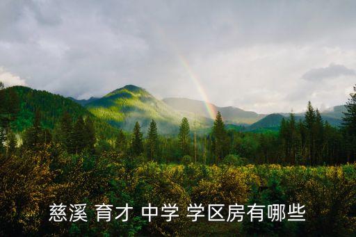 慈溪 育才 中学 学区房有哪些