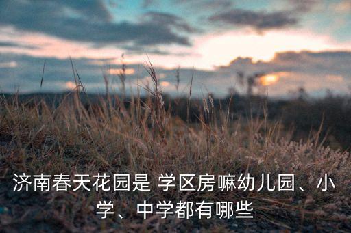 济南春天花园是 学区房嘛幼儿园、小学、中学都有哪些