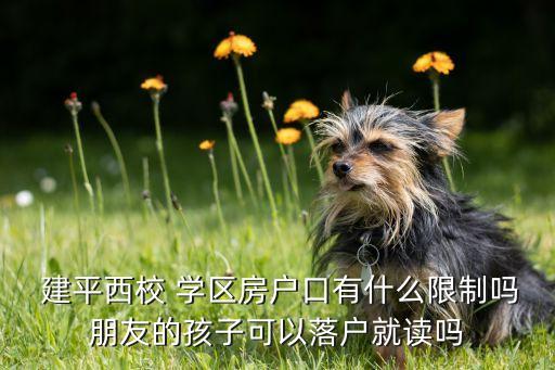  建平西校 学区房户口有什么限制吗朋友的孩子可以落户就读吗