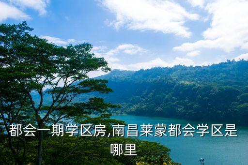 莱蒙都会一期学区房,南昌莱蒙都会学区是哪里
