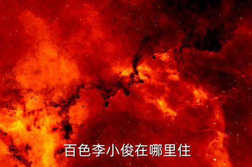  百色李小俊在哪里住