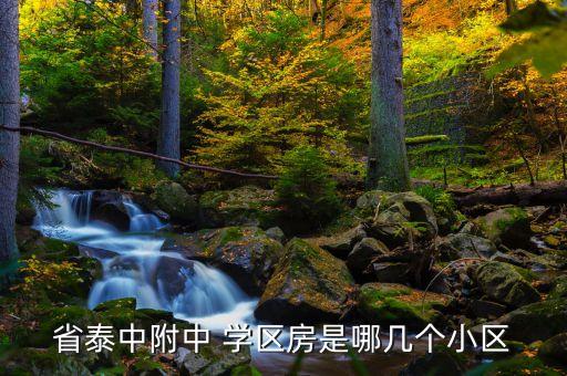 省泰中附中 学区房是哪几个小区