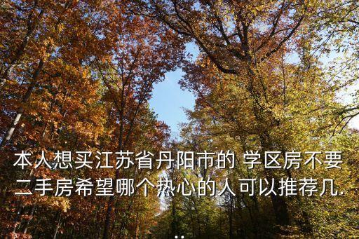 本人想买江苏省丹阳市的 学区房不要二手房希望哪个热心的人可以推荐几...