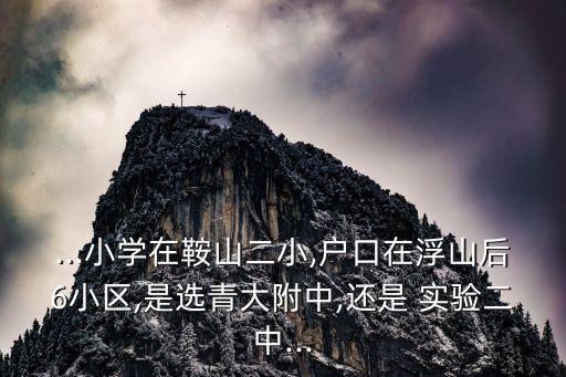 ...小学在鞍山二小,户口在浮山后6小区,是选青大附中,还是 实验二中...