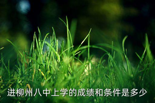 进柳州八中上学的成绩和条件是多少