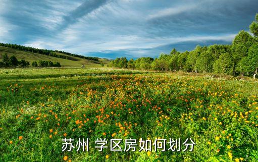 苏州 学区房如何划分