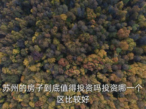 苏州的房子到底值得投资吗投资哪一个区比较好