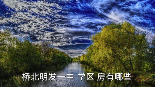 桥北明发一中 学区 房有哪些
