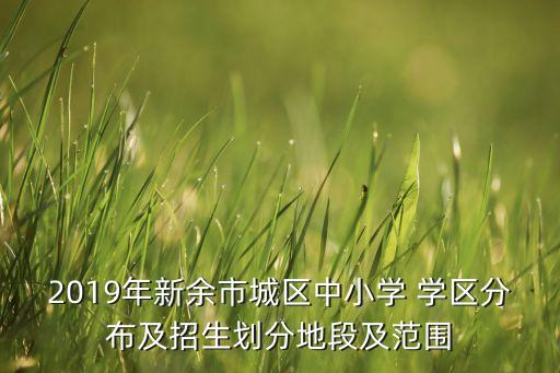 2019年新余市城区中小学 学区分布及招生划分地段及范围