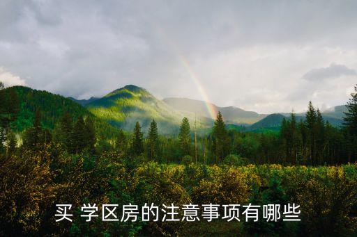 买 学区房的注意事项有哪些