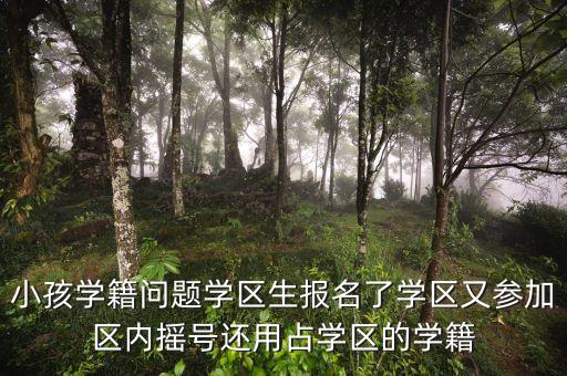 小孩学籍问题学区生报名了学区又参加区内摇号还用占学区的学籍