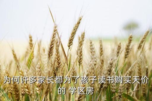 为什么大家都要买学区房,北京为什么要买学区房