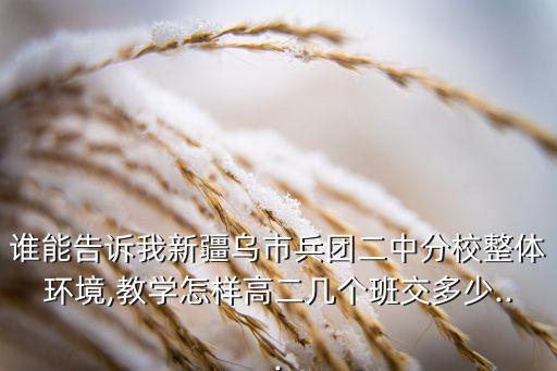 谁能告诉我新疆乌市兵团二中分校整体环境,教学怎样高二几个班交多少...