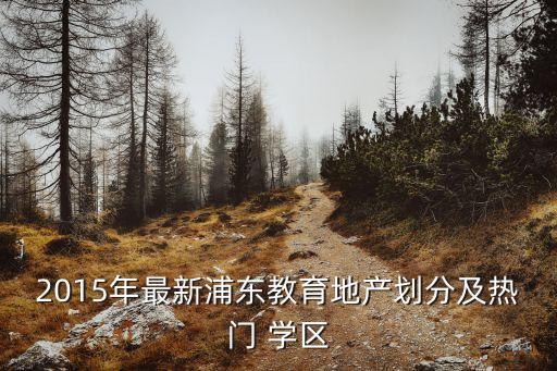 2015年最新浦东教育地产划分及热门 学区