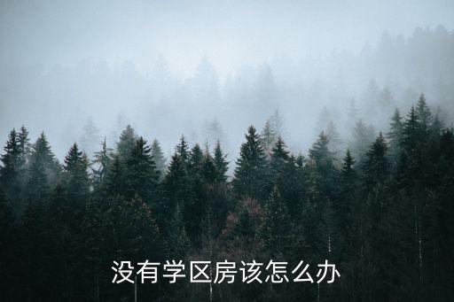 没有学区房该怎么办