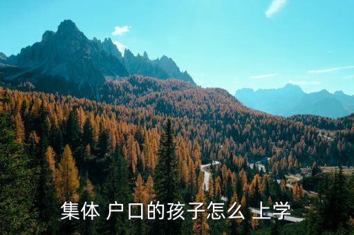 集体 户口的孩子怎么 上学