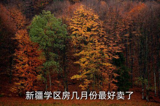 新疆学区房几月份最好卖了