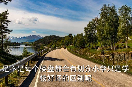 是不是每个楼盘都会有划分小学只是学校好坏的区别呢