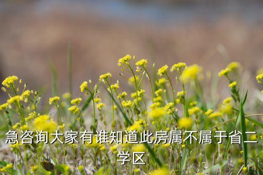 急咨询大家有谁知道此房属不属于省二学区