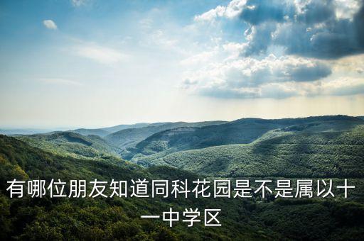 有哪位朋友知道同科花园是不是属以十一中学区