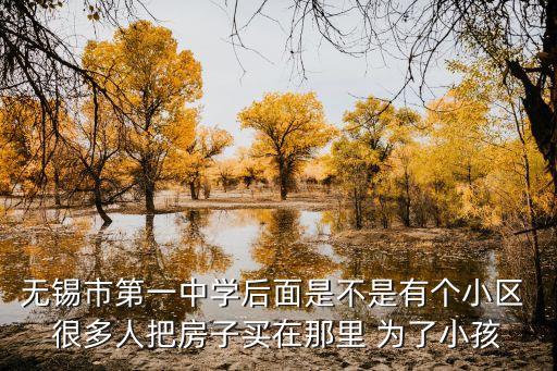 无锡市第一中学后面是不是有个小区 很多人把房子买在那里 为了小孩