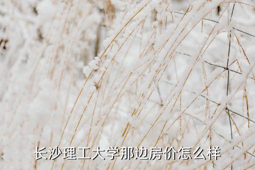 长沙理工大学那边房价怎么样