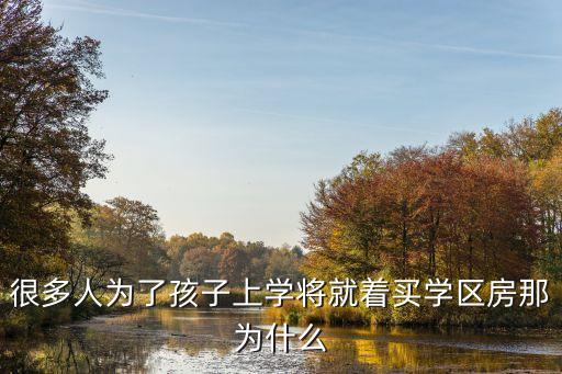很多人为了孩子上学将就着买学区房那为什么