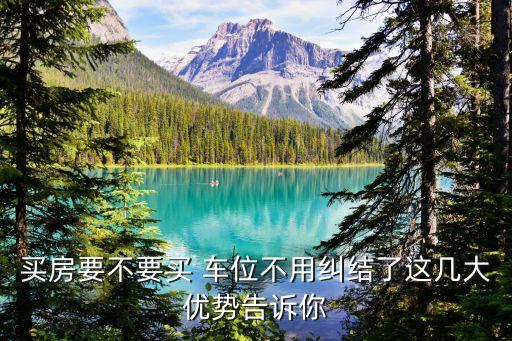 买房要不要买 车位不用纠结了这几大优势告诉你