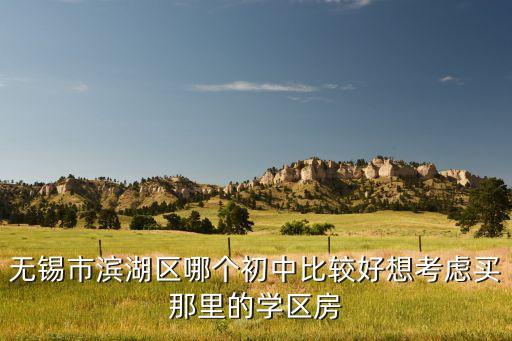 无锡市滨湖区哪个初中比较好想考虑买那里的学区房