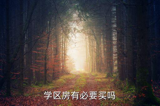 学区房有必要买吗